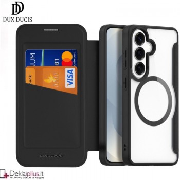Dux Ducis Skin X Pro dirbtinos odos juodas dėklas su magsafe (Samsung Galaxy S26 Plus) Dux Ducis Skin X Pro dirbtinos odos juodas dėklas su magsafe (Samsung Galaxy S26 Plus)